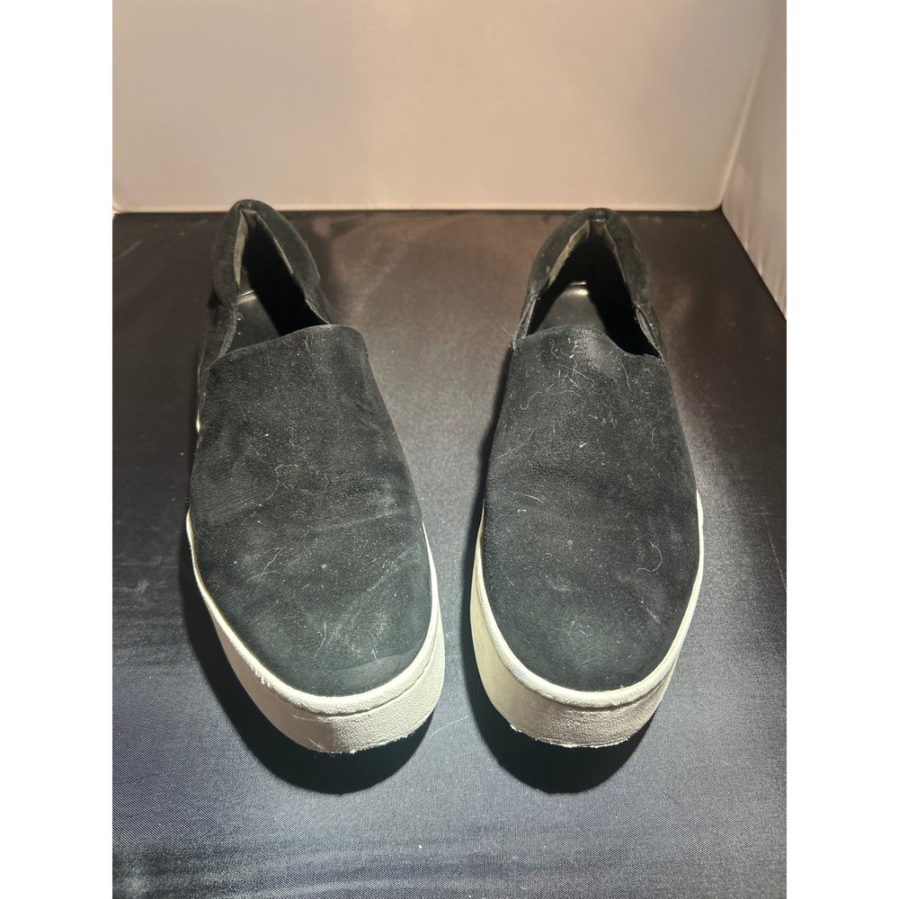 Vince Black Suede Slip On Platform Sneakers Shoes Womens US 8.5 EU 38.5‎